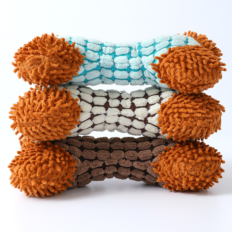 Simulación maíz juguete en stock al por mayor pipetao felpa sonido trapeador terciopelo hueso perro molar mascota juguete