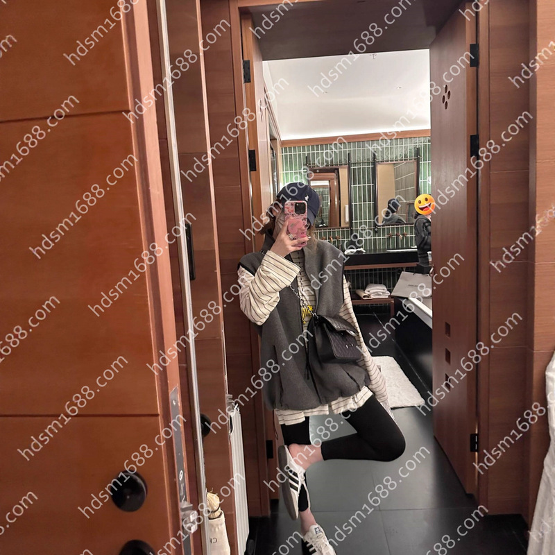 500g Heavy Polar Fleece ~ Warm and Thickeneded Zipper Stand Collar Vest Loose Warm Sweatshirt