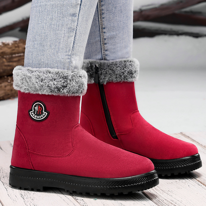Zapatos de algodón, zapatos de mujer, botas de algodón transfronterizas de poliuretano, botas de nieve de caña alta de tubo largo más botas gruesas de terciopelo, botas de mujer a prueba de frío