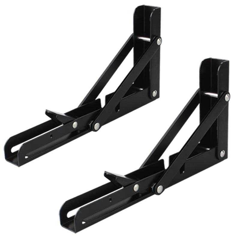 (2개) 304 스테인레스 스틸 접이식 브래킷 삼각대 벽 교수형 선반 보관 랙 식탁 컴퓨터 책상