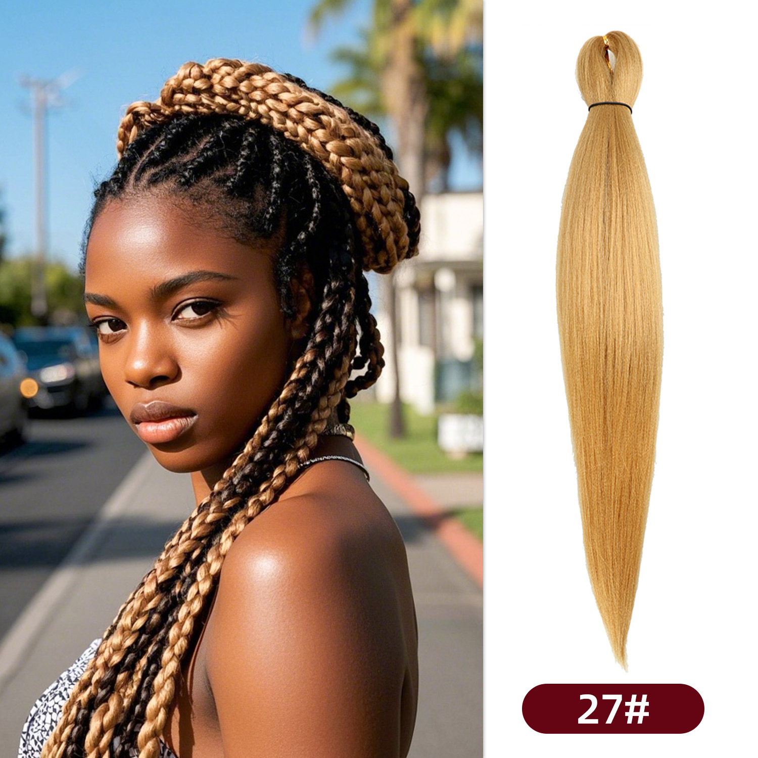 Pelucas de trenzas grandes EZ para actuaciones, populares en línea, trenzas versátiles para mujeres africanas, rastas de fibra sintética de colores al por mayor, muy vendidas en África.