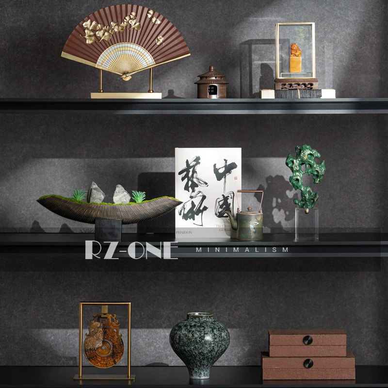 Мягкая мебель для декора интерьера: книжный шкаф, модель для демонстрационной комнаты, для чайной, гостиной или кабинета в новом китайском стиле, модель Craftsman Thirteen