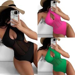 2023 European and American new sexy one-piece swimsuit swimsuit bikini bikini cross-border Amazon
