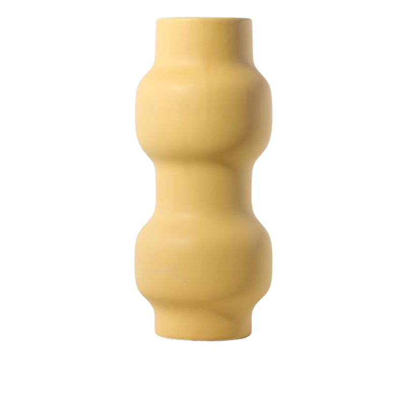 Simple color Morandi florero de cerámica decoración del hogar arreglo floral suave flor seca estilo ins flor Ware al por mayor