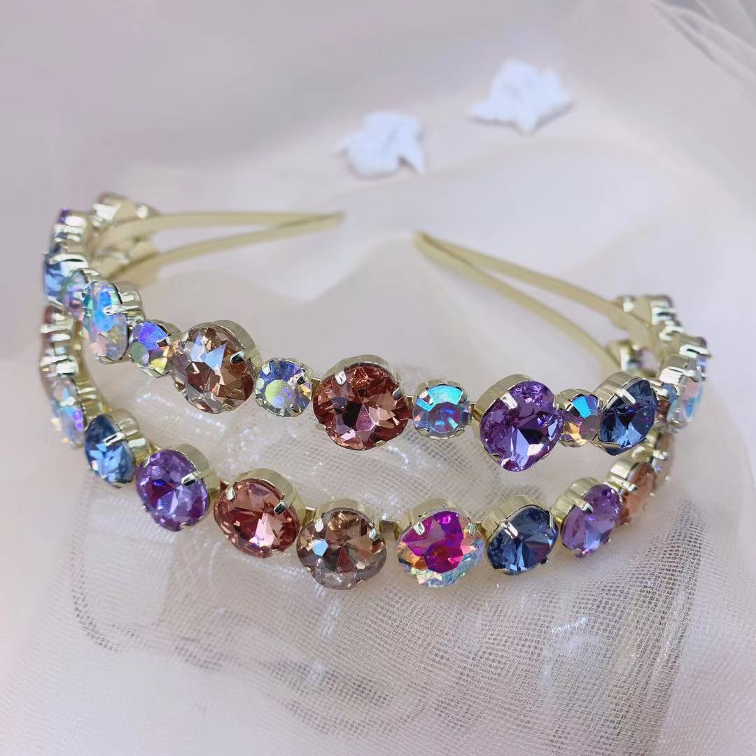 Women'S Fashion Round Iron Inlay Artificial Crystal Hair Band display picture 2