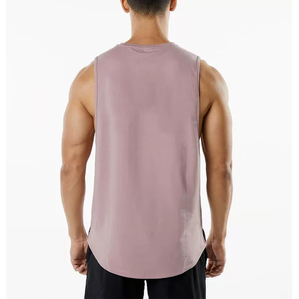 New European and American Style Solid Color Sports Casual Large Size Vest for Men, Breathable Split Sleeveless Basketball Vest for Summer