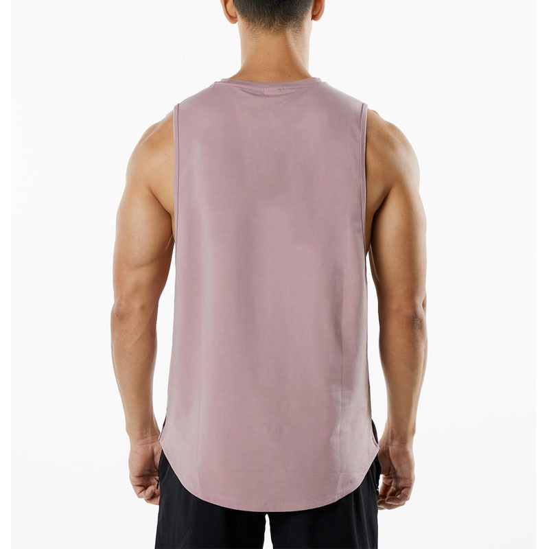 New European and American Solid Color Sports Casual Large Size Vest Men's Exercise Breathable Split Sleeveless Basketball Vest Summer New European and American Solid Color Sports Casual Large Size Vest Men's Exercise Breathable Split Sleeveless Basketball Vest Summer