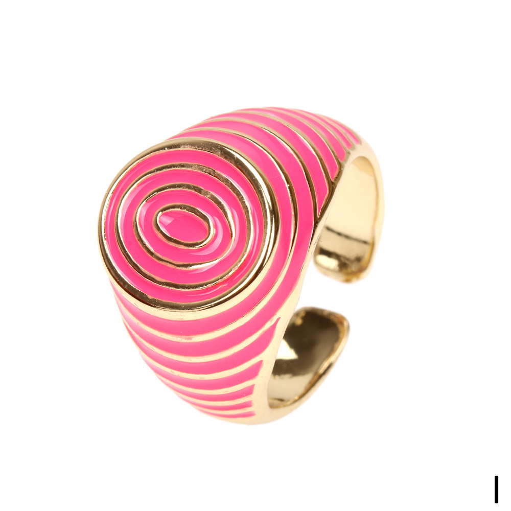 Candy Color Dripping Oil New Trendy Fashion Ring Personalized Decorative Ring Jewelry Wholesale display picture 5