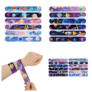 Cross-Border Starry Sky Universe Snap Ring Starry Sky Pvc Snap Ring Space Bracelet Snap Wristband