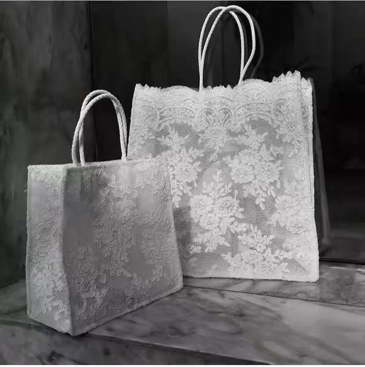Spring and Summer New Fairy Lace Bag Light Retro Shoulder Handheld Women's Bag Shopping Bag Tote Bag Fashion Mini Bag