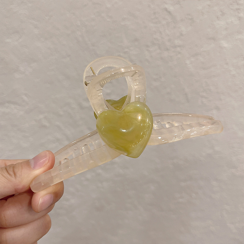 La jalea de color antideslizante horquilla trasera cabeza clip agarre no duele el pelo updo gran tiburón clip tocado accesorios para el cabello fruta