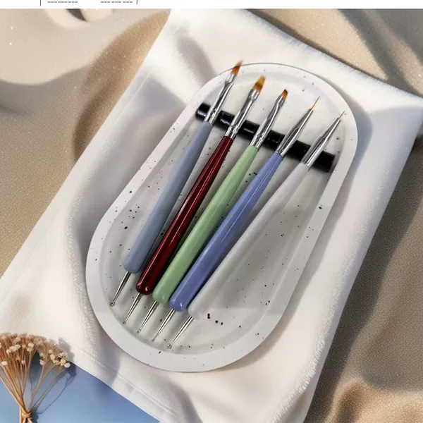 Cross-border Nail Tool Tray Nail Brush Gypsum Tray suit Gypsum Nail Tool Tray