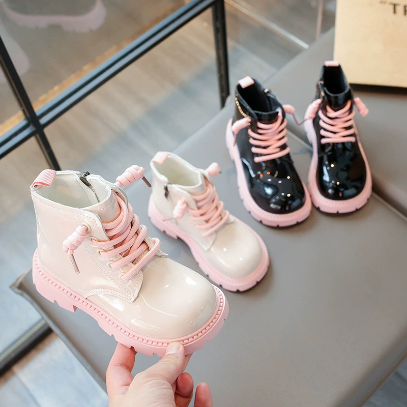 Новые модные детские сапоги Martin в британском стиле сапоги для девочек короткие сапоги для мальчиков повседневные сапоги