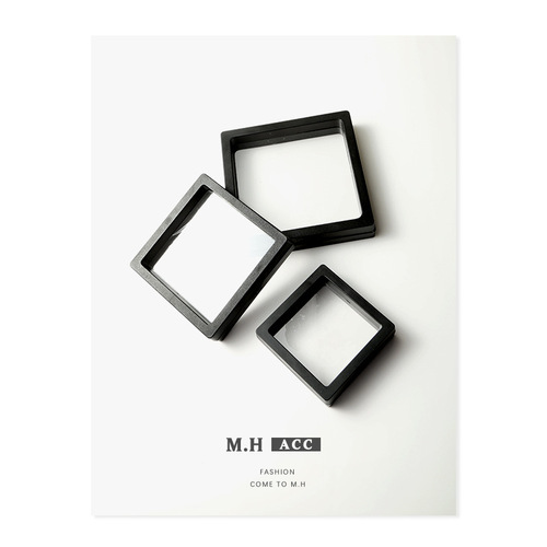 Earring ear stud earring accessory box PE film floating packaging box necklace bracelet chain floating display box dropshipping one piece