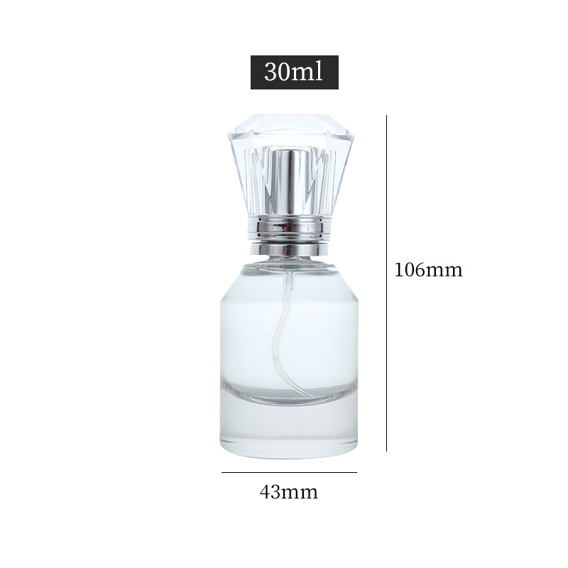 Perfume sub-botella 5ml portátil presionando botella de spray transparente de vidrio cosmético botella vacía al por mayor botella de spray de niebla fina