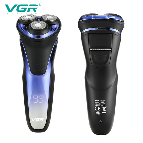 VGR306 Smart 3D Floating Electric Shaver Rechargeable Full Body Washable Shaver Three-Head Men's Beard Cutter