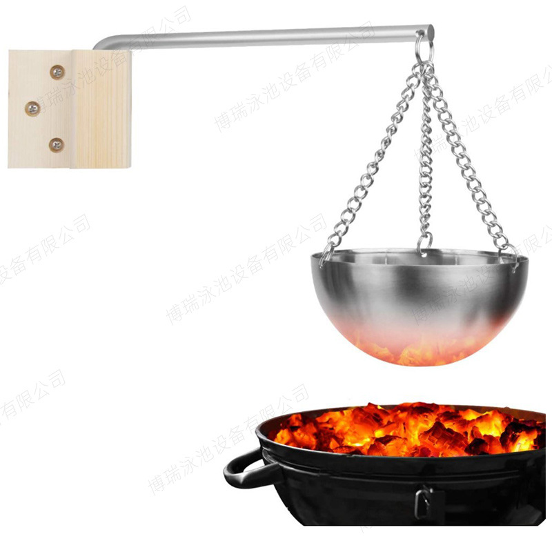 Comercio Exportación de acero inoxidable aromaterapia tazón redondo 12CM aceite esencial tazón de fuente de vapor seco tazón de aceite esencial para sala de sauna