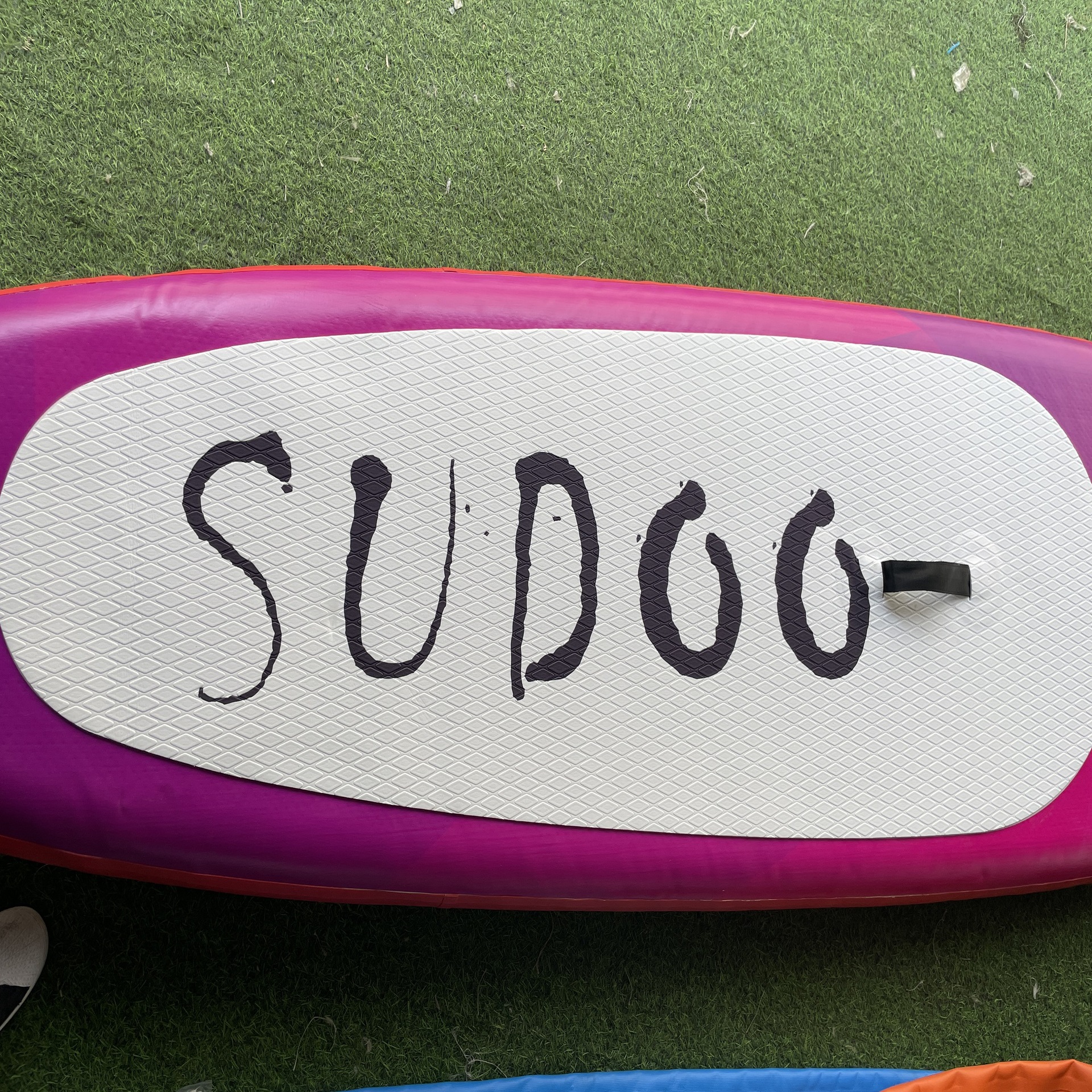 Tabla de esquí acuático infláble rosa púrpura SUP tabla de surf marina de pie profesional tabla de remo conveniente plegable