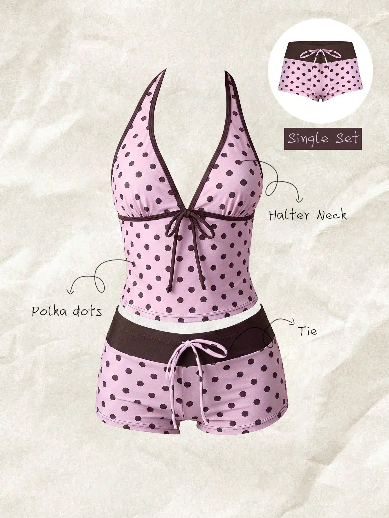 Brown polka dots / S