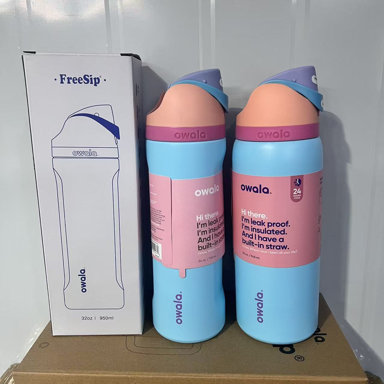 Owala en stock de gran capacidad portátil hervidor de agua al aire libre para hombres tazas de agua caliente de moda para mujeres tazas de fruta deportivas al por mayor