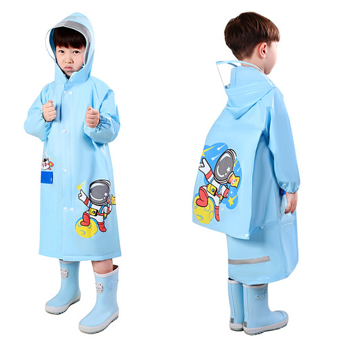 Children's raincoat baby kindergarten primary school student cartoon poncho with school bag boys and girls raincoat and rain gear wholesale