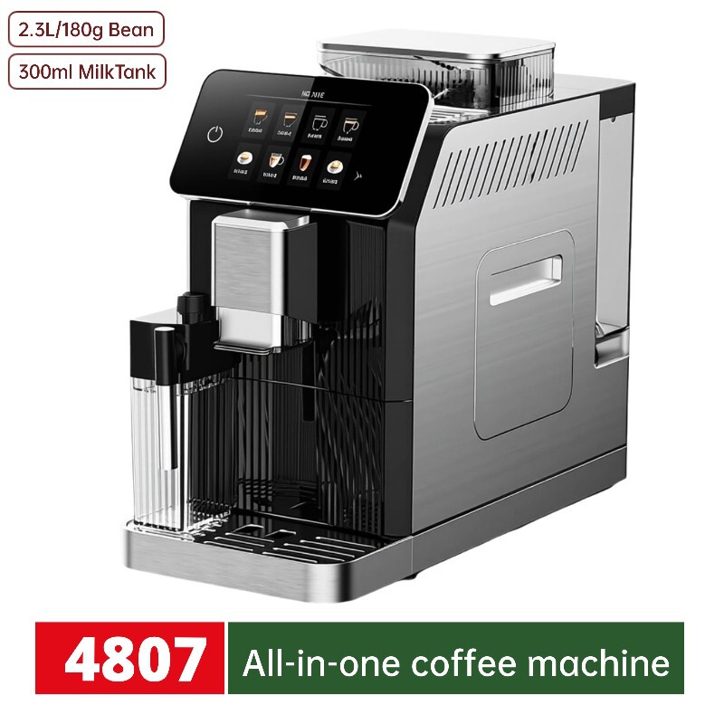 Foreign Trade Customized Espresso Machine 15 Bar High Pressure Pump with One-Click Automatic Cleaning System Espresso Machine