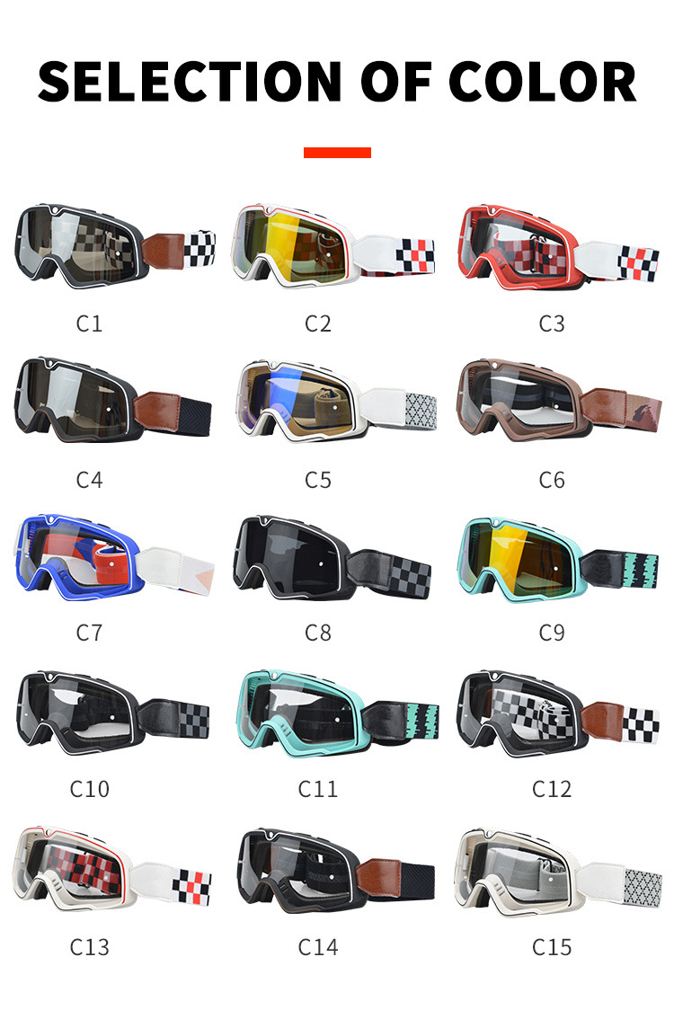 Fashion motorcycle speed reducing helmet goggles, high-definition windproof and dustproof off-road goggles_voghion.com