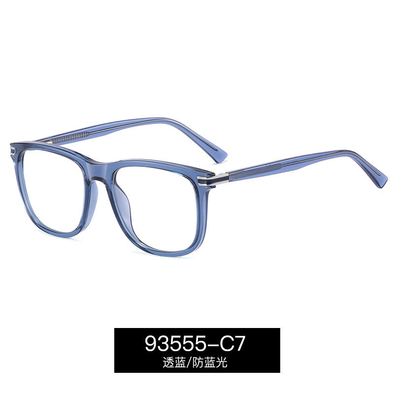 93555 nuevos marcos de gafas de luz azul miopía pueden equiparse con grados de fábrica al por mayor comercio exterior marco de gafas de luz plana hombre