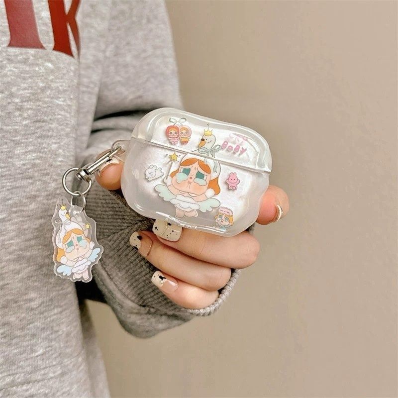 Angel Cry Baby es adecuado para airpods 4 generación, estuche de protección bluetooth airpodspro3 auriculares huaqiangbei 5 generación