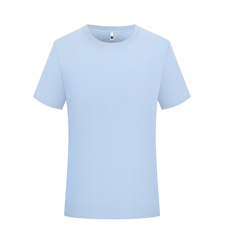 7A antibacteriano 40 200G camiseta de cuello redondo de seda de mora personalizada ropa de grupo camiseta cultural ropa de trabajo de manga corta impresa hecha a medida