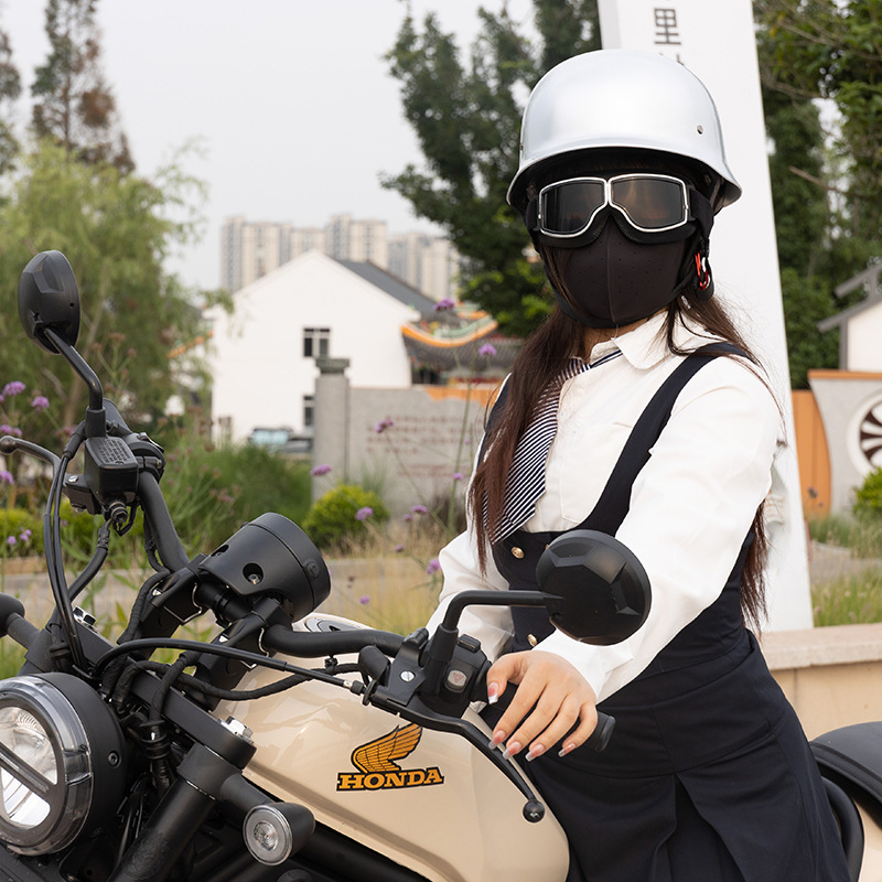 Orz casco retro alemán para hombres y mujeres crucero ligero medio casco de la Segunda Guerra Mundial soldado cuatro estaciones bicicleta eléctrica