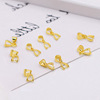 Plating 18K real gold with hanging melon seeds buckle clip clip half -hole pearl pendant buckle DIY jewelry accessories