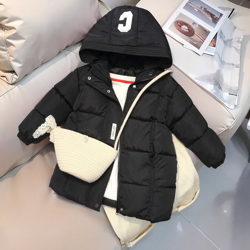 冬季新款儿童羽绒棉服男童女童中大童洋气过膝中长款棉衣童装外套|undefined