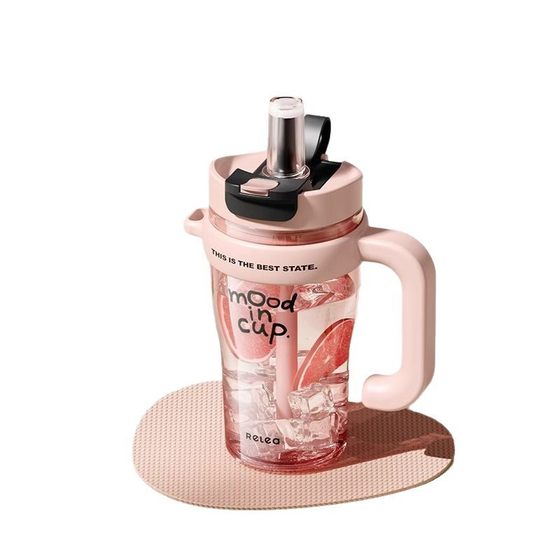 Jumbo Water Bottle Large Capacity High Temperature Resistant Sports Water Bottle for Girls Large Tritan High-Value Straw Ice Cup