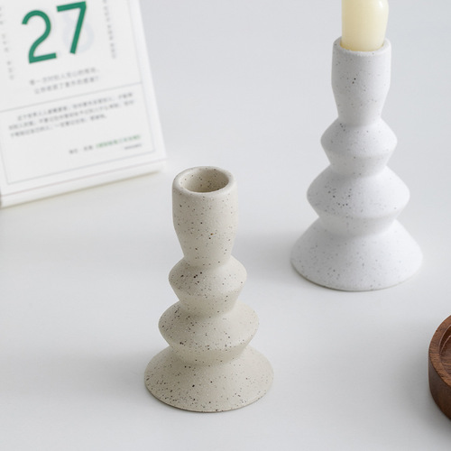 Sichuan Nordic Ceramic Simple Modern Creative Candleholder Decor Home Wedding Desktop Ornament Setting Candlelight Dinner