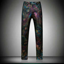 潮流百搭直筒西裤韩版休闲长裤子商务时尚修身正装西服男士花裤子