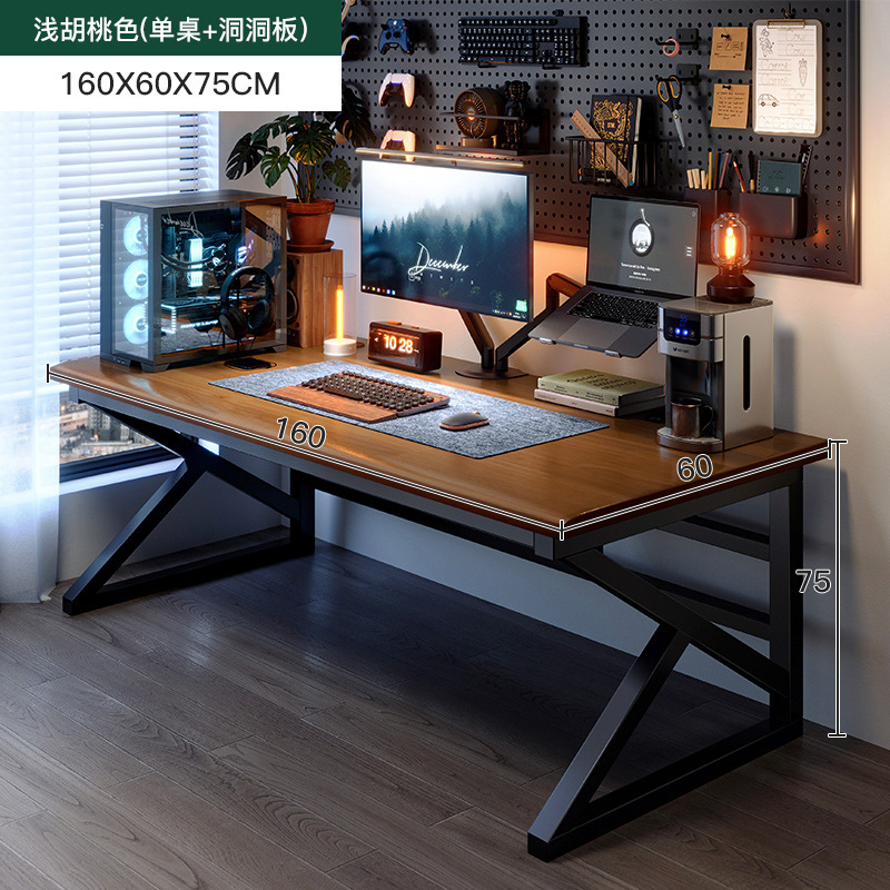 Escritorio para computadora de madera maciza Escritorio para uso doméstico Escritorio simple Dormitorio Escritorio para estudiantes Escritorio para juegos Escritorio largo Banco de trabajo