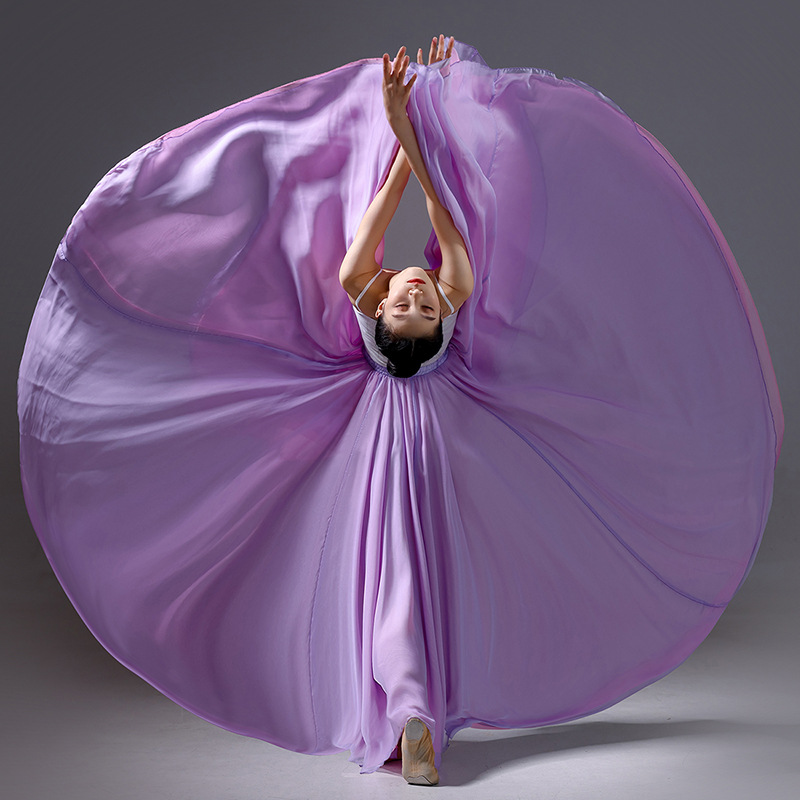Classical dance big skirt performance clothing dresses double -layer…