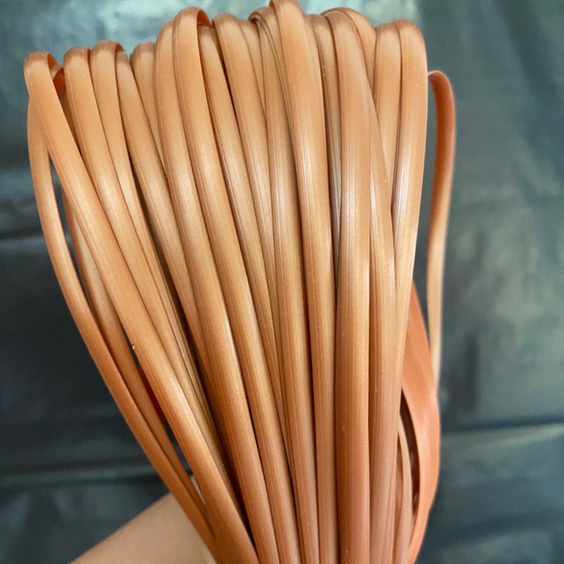 Imitación de ratán 5mm material de tejido de ratán plano hilo de ratán bolsa tejida de ratán de imitación bricolaje sellado de ratán de plástico hecho a mano