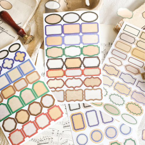 Sugar poem sticker set, label collection series, special-shaped small label handbook decoration materials, 4 pieces in