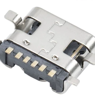 USB4135-GF-A TYPE-C6PIN 母座 四脚全贴 不锈钢外壳 编带包装