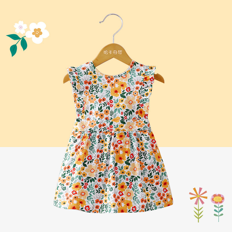 Small princess costume, floral print