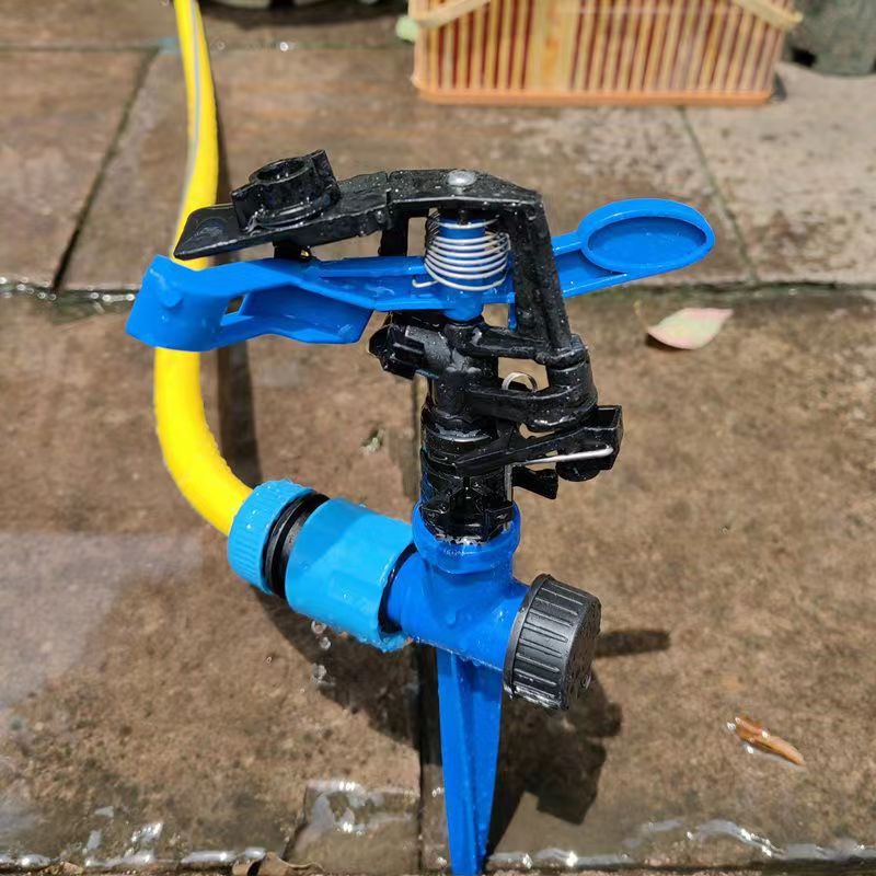 Balancín de plástico rociador 360 grados riego giratorio césped boquilla agrícola jardín césped rociador