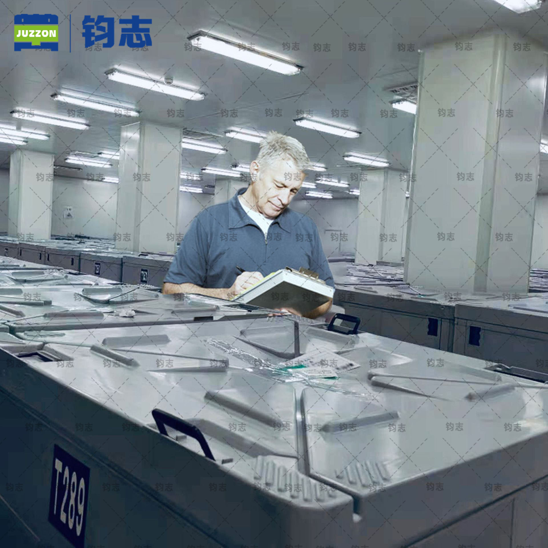 钧志1000L液体可折叠周转箱 液体吨箱 液体吨桶 塑料周转箱