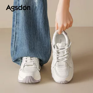 奥古狮登厚底阿甘鞋女2026年新款夏季显高软底不累脚休闲运动板鞋
