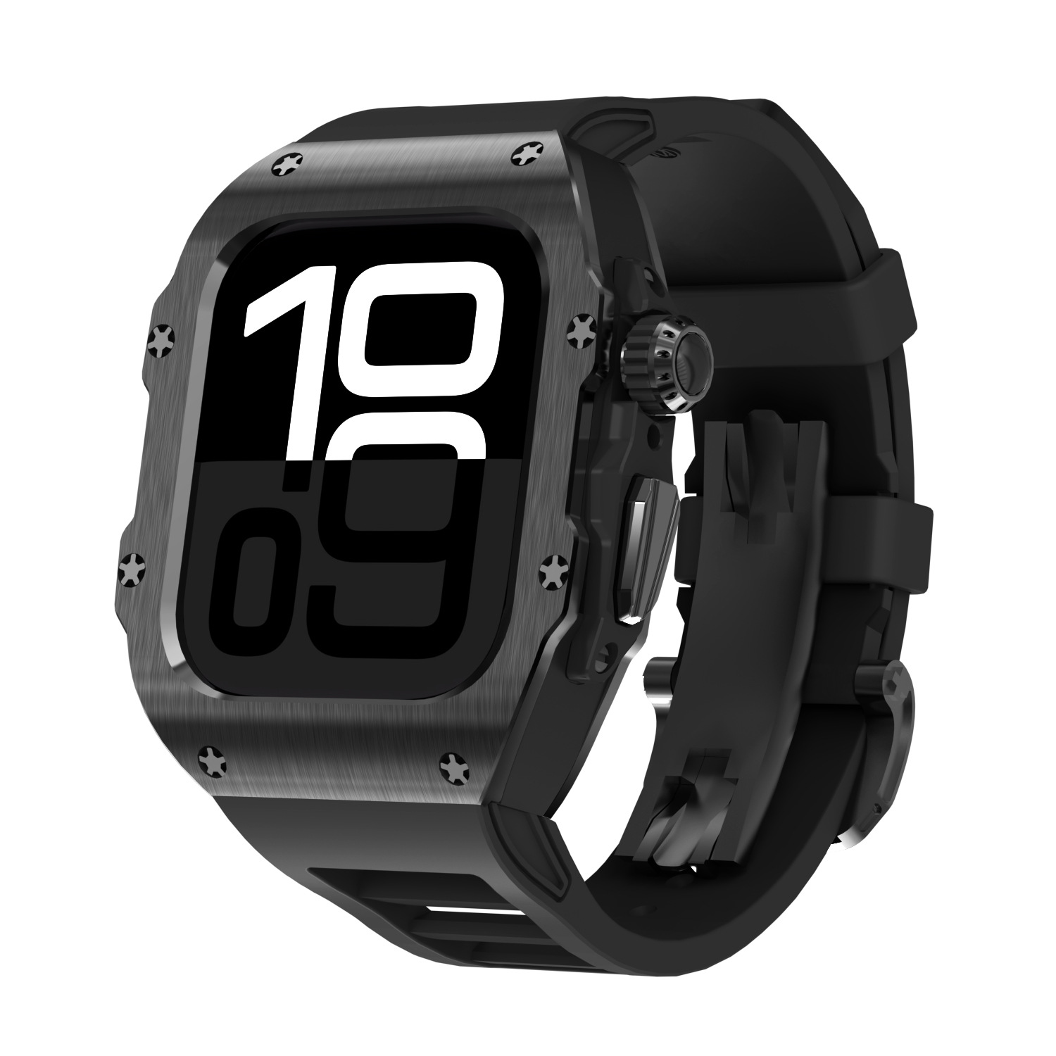 Adecuado para Apple Watch Correa iwatch Ultra10 generación 42/46/49mm acero inoxidable flúor caja de una pieza