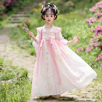 Девушка Hanfu Летнее детское шоу Six 1 Tang костюм 2025 новый китайский стиль девушка древнее платье принцессы