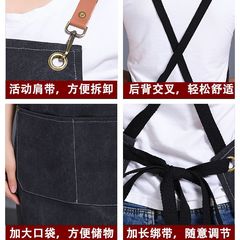 廠家批發帆布圍裙批發家用女時尚美甲理髮畫畫工作圍裙純棉厚帆布