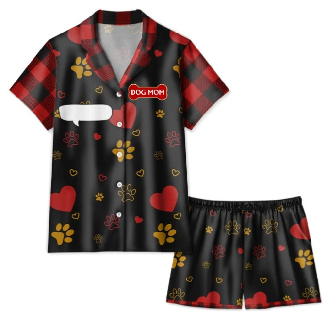 202 трансграничная новая домашняя одежда с короткими рукавами, пижамы с 3D цифровой печатью, мужская и женская семейная одежда, домашняя одежда, пижамный комплект