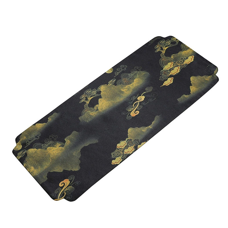 Премиальный сухой чайный коврик, водонепроницаемый, в национальном трендовом стиле, скатерть для чайного стола, подкладка для чайного набора кунг-фу, двусторонний дзэн флаг для стола